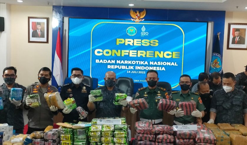 BNN Amankan 3 Kuintal Narkotika Dan 22 Tersangka