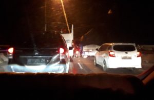 Kepadatan di Exit Tol Japanan arah Surabaya