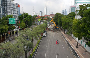 Pengerjaan Box Culvert di depan FK Unair