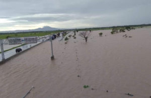 Kondisi Banjir di Tol Kertosono – Nganjuk