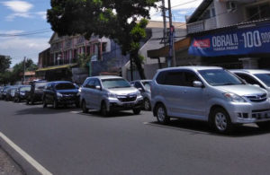 Padat di Karangploso arah Batu