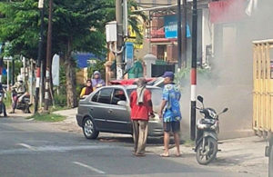 Mobil Terbakar di Karah Indah 1