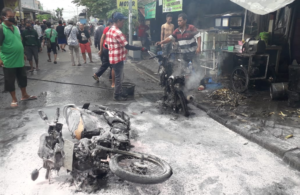 Kios Bensin di Lebak Jaya Utara Terbakar