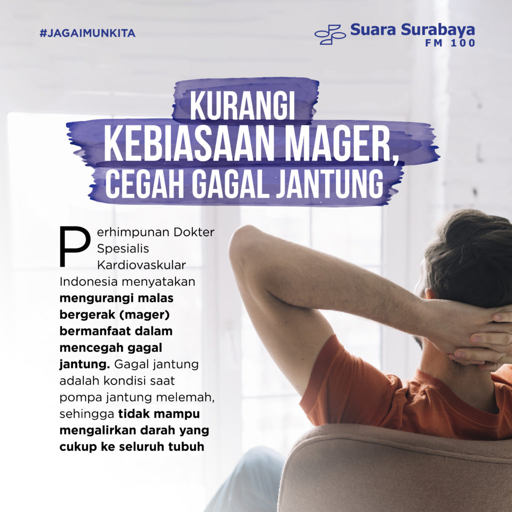 Kurangi Kebiasaan Mager, Cegah Gagal Jantung