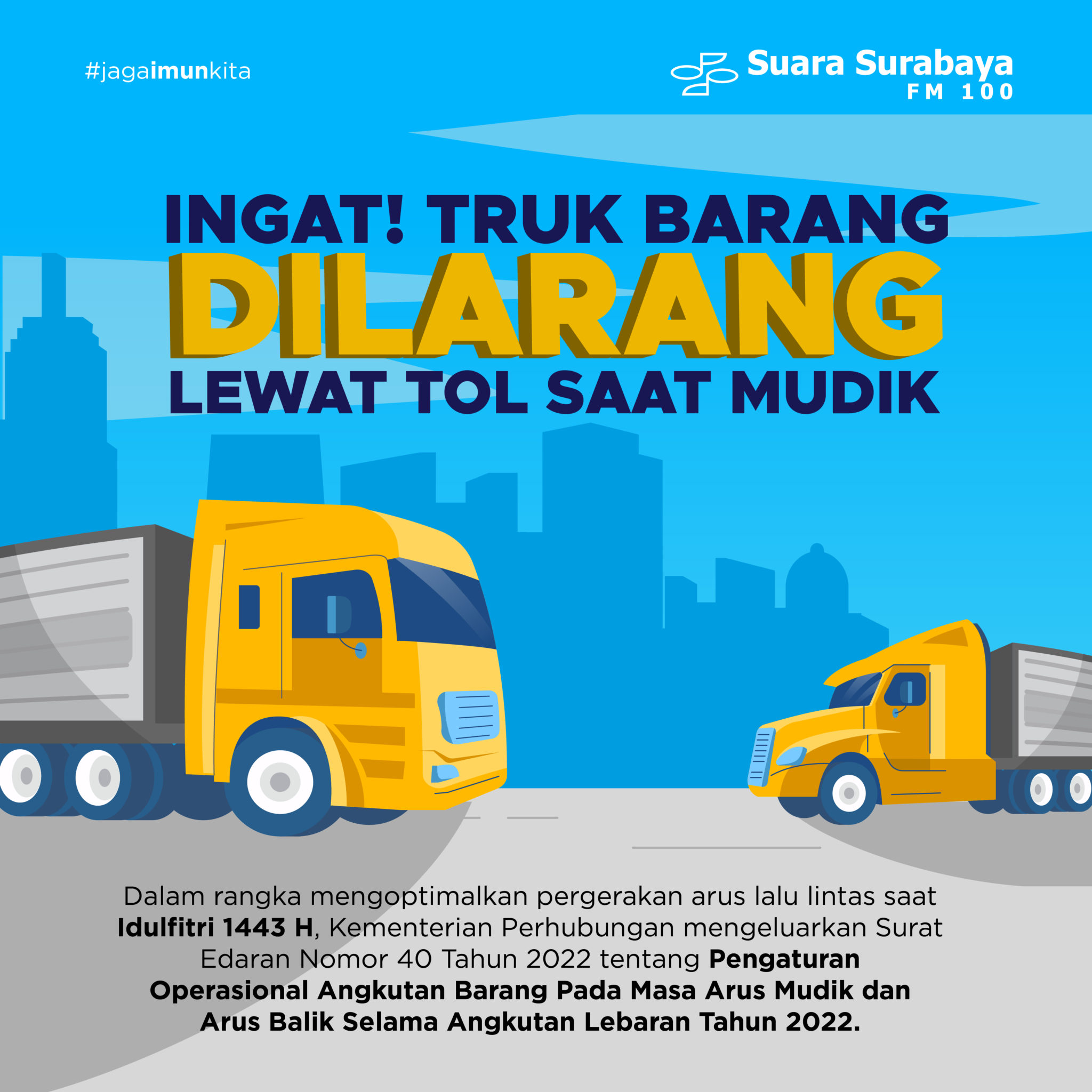 Ingat! Truk Barang Dilarang Lewat Tol Saat Mudik