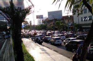 Kemacetan di Jalan Embong Malang Surabaya