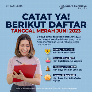 Catat Ya! Berikut Daftar Tanggal Merah Juni 2023