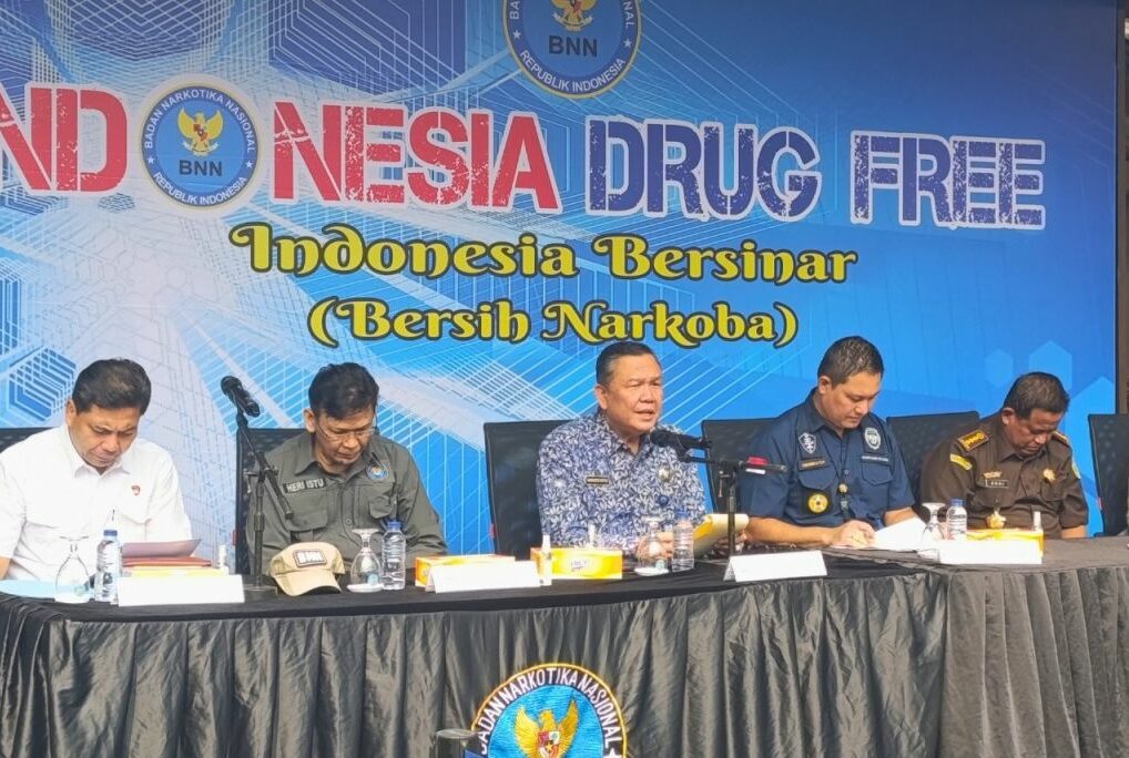 Acara Pemusnahan Barang Bukti Narkotika di Kantor BNN RI, Jakarta, Selasa (21/05/2024).