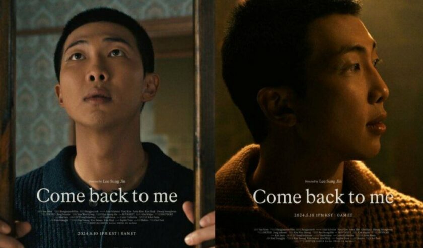 Dua poster single "Come back to me" dari RM BTS