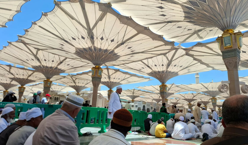 Ilustrasi jemaah sedang beribadah di Masjid Nabawi. Foto: Kemenag