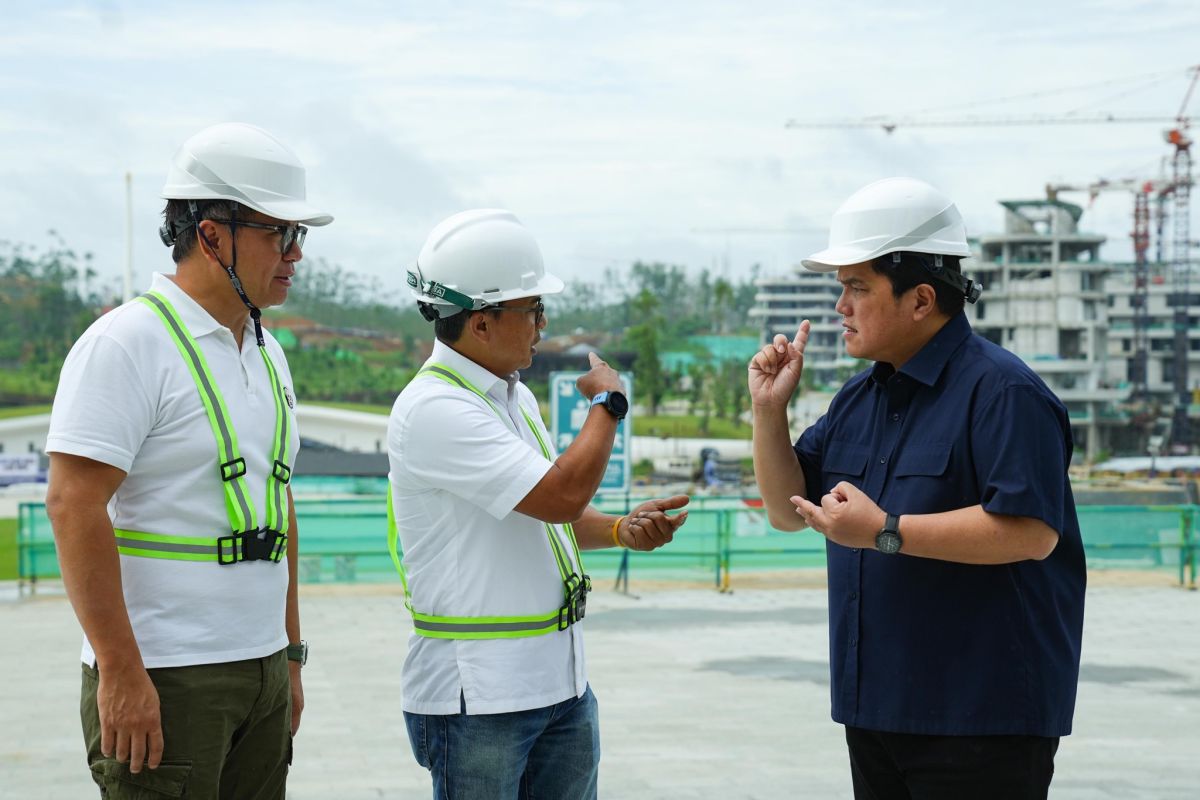 Jokowi Orders Erick Thohir to Complete Construction of Rotary Anniversary Facility at IKN Within a Month