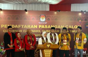 Risma-Gus Hans Daftar Pilgub Jatim ke KPU