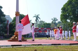 Upacara HUT ke-79 Kemerdekaan RI di Alun-Alun Sidoarjo